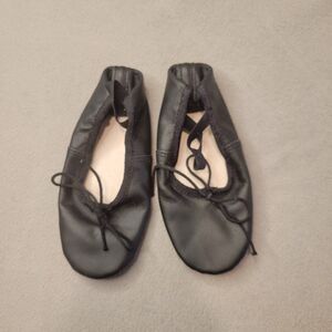 Liberts Girl Flat Ballet Shoes Size 11.5 M Black